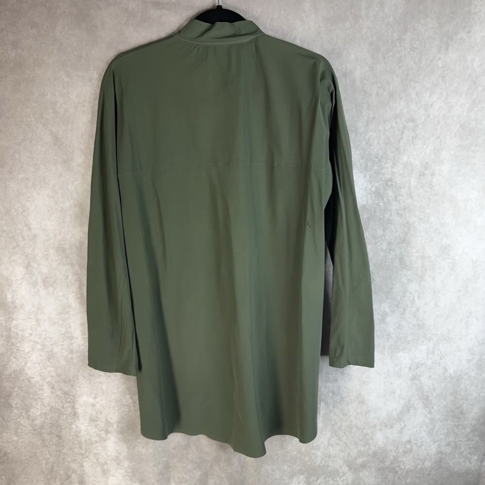 Aday Something Borrowed Long Sleeve Shirt In Moss Green Women's Size L - Picture 3 of 6